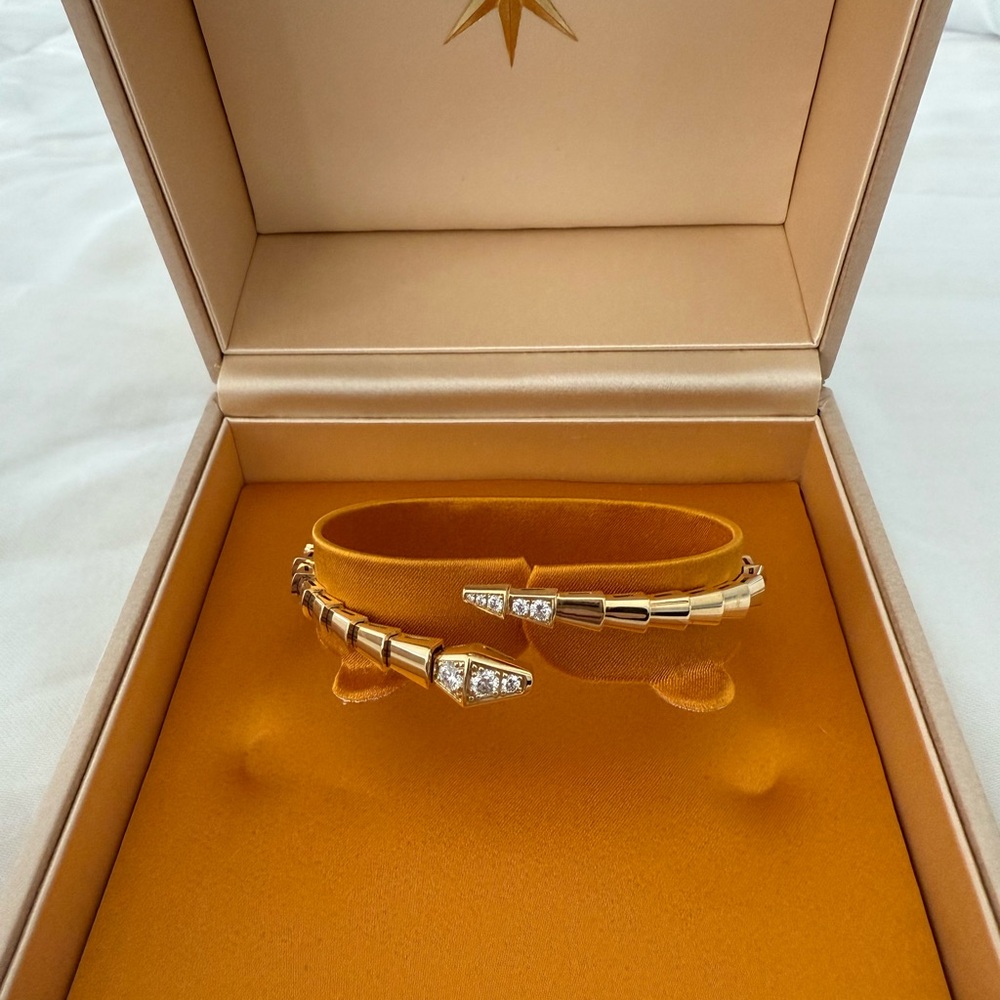 Gold and Silver Snake Bracelet
